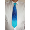 Navy Royal Blue and Turquoise Silk Tie blues_g_8444