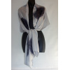 silver grey and black silk wrap 1003
