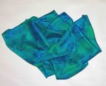 Blue, Green and Aqua Tartan Medium Long Silk Scarf - Image 3