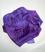 Purple and Iris Medium Long Silk Scarf