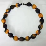 Black and Golden Yellow Silk Necklace by Designs on Silk