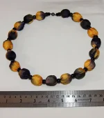 Black and Golden Yellow Silk Necklace by Designs on Silk