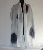Pale Grey and Black Silk Wrap from Designs on Silk