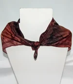 Black and Tan Square Silk Bandanna by Designs on Silk