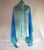 Blue and Green Dragonfly Silk Sarong by Designs on Silk