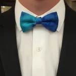 Royal Blue and Turquoise Ready-Tied Silk Bow Tie from Designs on Silk