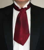Burgundy Red and Black Silk Cravat from Designs on Silk