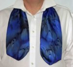 Black and Dark Blue Silk Cravat - Image 2