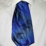 Black and Dark Blue Silk Cravat
