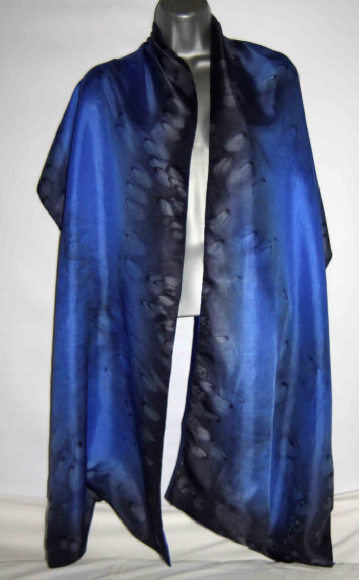 Dark Blue and Black Silk Wrap - Image 3