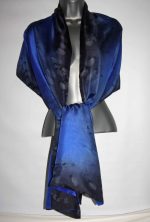 Dark Blue and Black Silk Wrap
