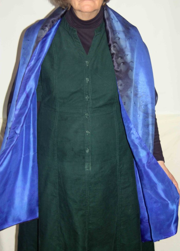 Dark Blue and Black Silk Wrap - Image 2