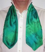 Emerald and Spring Green Silk Cravat - Image 2