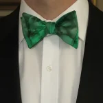Green Self Tie Silk Bow Tie from Designs on Silk