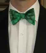 Green Self Tie Silk Bow Tie from Designs on Silk