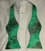 Green Self Tie Silk Bow Tie from Designs on Silk