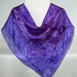 Purple and Iris Large Square Silk Scarf by Designs on Silk