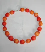 Orange Silk Necklace by Designs on Silk