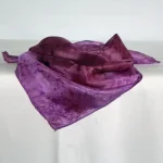 Pink and Purple Heather Square Silk Bandanna by Designs on Silk