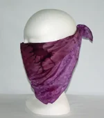 Pink and Purple Heather Square Silk Bandanna by Designs on Silk