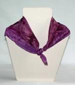 Pink and Purple Heather Square Silk Bandanna by Designs on Silk