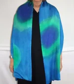 Purple, Green and Blue Silk Wrap from Designs on Silk