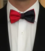 Red and Black Self Tie Silk Bow Tie from Designs on Silk