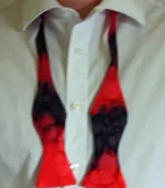 Red and Black Self Tie Silk Bow Tie from Designs on Silk