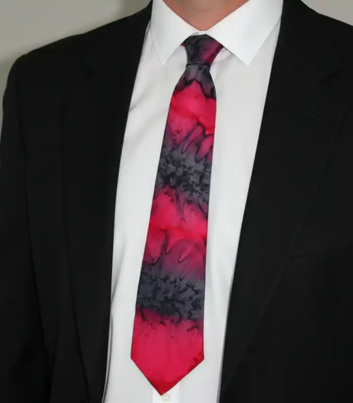 Red and Black Silk Tie Red and Black Classic Silk Tie from Designs on Silk