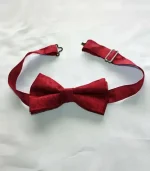 Red and Burgundy Ready-Tied Silk Bow Tie from Designs on Silk
