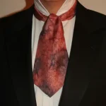 Black and Brick Red Silk Cravat from Designs on Silk