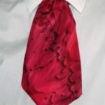 Red and Burgundy Silk Cravat