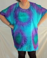 Emerald, Purple & Turquoise Silk Kaftan