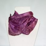 Pink and Purple Heather Small Long Silk Scarf - Image 4