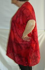 Red & Burgundy Silk Kaftan - Image 2