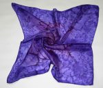 Purple and Iris Square Silk Bandanna - Image 4