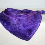 Purple and Iris Square Silk Bandanna